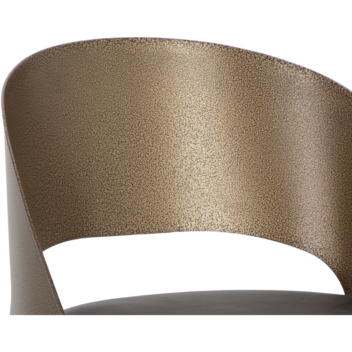 Dezirae 41 inch Antique Brass / Charcoal Black Leather Barstool